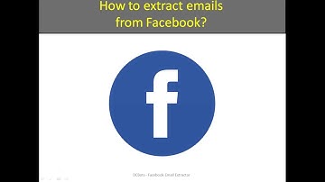 How to extract emails from Facebook?