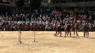 Yimchunger Naga tribes demonstrate traditional top spinning game screenshot 5