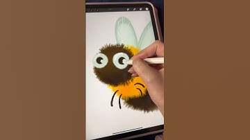 Fuzzy Brush Bumble Bee Procreate Tutorial