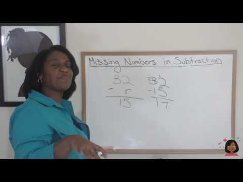 3b  Finding missing numbers in subtraction (for Saxon Math 8/7)