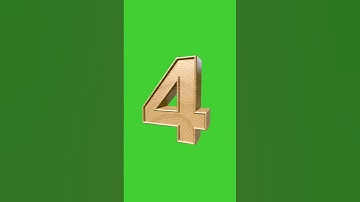 9 to 0 3D Wooden Numbers Countdown with Voice Over | GREEN SCREEN