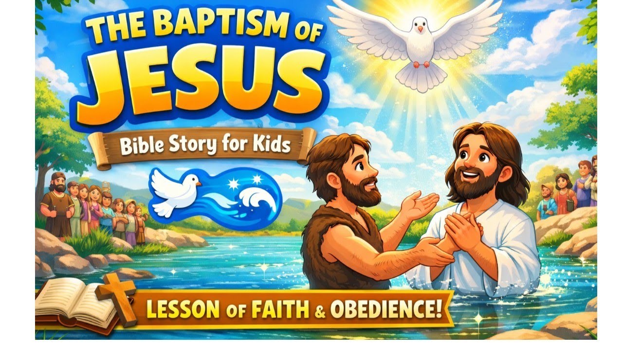 The Baptism of Jesus - Bible Story for Kids - YouTube