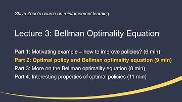 L3: Bellman Optimality Equation (P2-Optimal policy)—Mathematical Foundations of RL