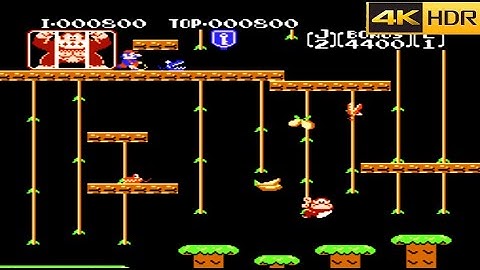 Donkey Kong Jr. (NES) - Full Gameplay 4K (No Death)