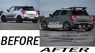 Swift Sport edition Virtual tuning | To Pursuit Vehicle | Tutorial Layer by layer