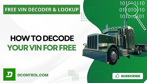 Free VIN Decoder & Lookup | dcontrol.com