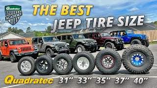 How To Choose Tires For Your Jeep Wrangler JL  31 vs 33 vs 35 vs 37 vs 40
