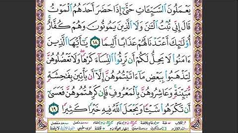 # ٤ الصفحة ٨٠ من القرآن الكريم مكررة ١٠ مرات سورة النساء والاتي يأتين الفاحشة من  ماهر معيقلي