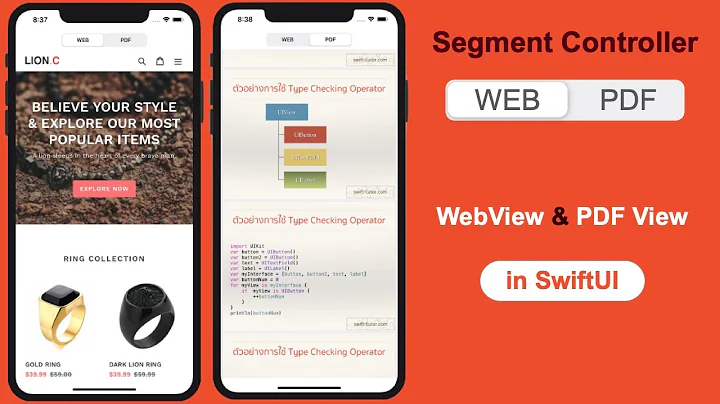How to display WebView and PDF View with SegmentedControl in SwiftUI, UIViewRepresentable, Xcode11
