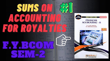 Accounting for Royalties F.Y.BCOM Sem 2 #sums #fybcomsem2 #commerce #accounting #educationalvideo