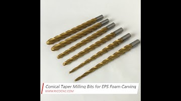Ball End Tapered Foam Cutting Tool Conical Taper Milling Bits for EPS Foam Carving