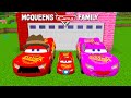 THIS IS REAL Lightning McQUEENS Family : DAD MOM and Son in Minecraft - Gameplay Video