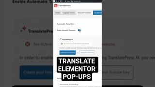 Translate Pop-Ups on Your Site (for #WordPress &amp; #Elementor)