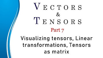 Tensor | Linear transformation | Tensor vector spaces | Linear algebra | Tensor tutorial