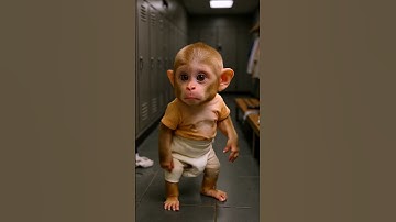 Baby Monkey Farttts for the First Time! 💨 His Reaction is Everything 😂 #shorts