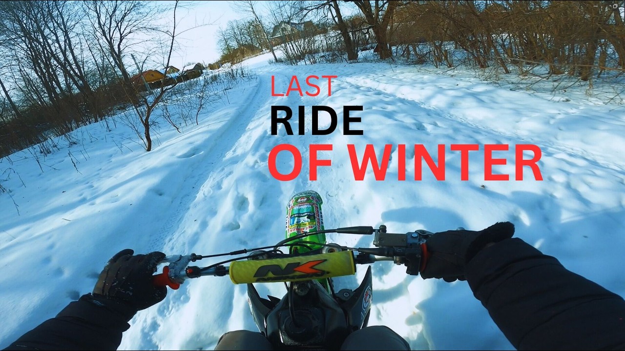 I Guess This Is The Last Snow This Year // kawasaki kx85