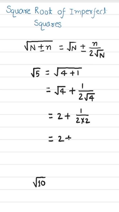 square-root-of-imperfect-squares-trick-shorts-youtubeshorts