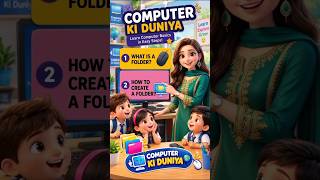 📁 What Is a Folder How to Create a Folder💻 computer tips#educationalshorts# learn computer #shorts
