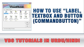 VB6 Tutorials In Urdu - Label, TextBox and Button Controls