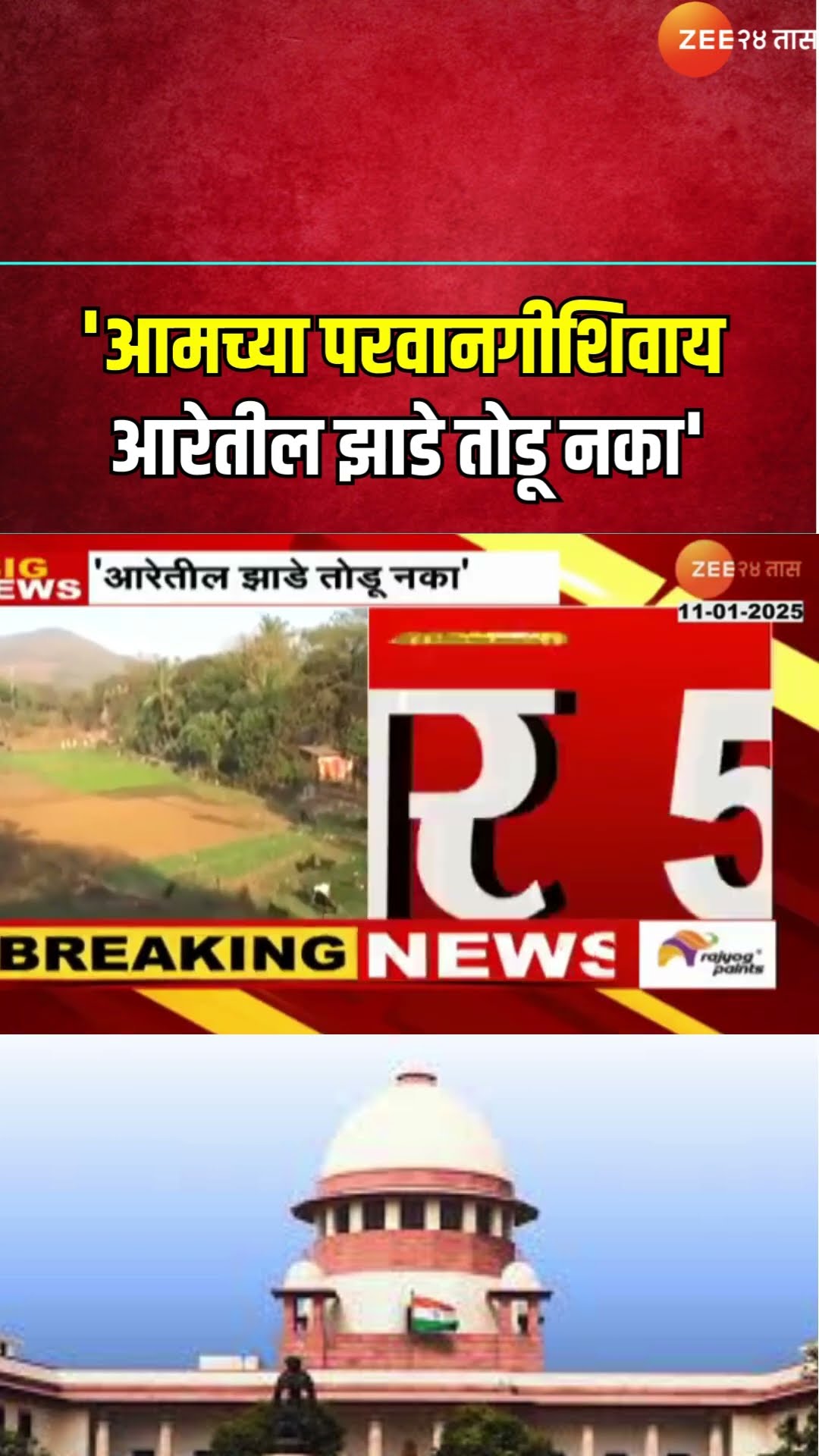Supreme Court |'आमच्या परवानगीशिवाय आरेतील झाडे तोडू नका' Mumbai महापालिकेला सुप्रीम कोर्टाचा आदेश