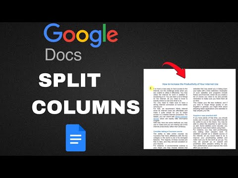 How To Split Google Docs Document Into Columns