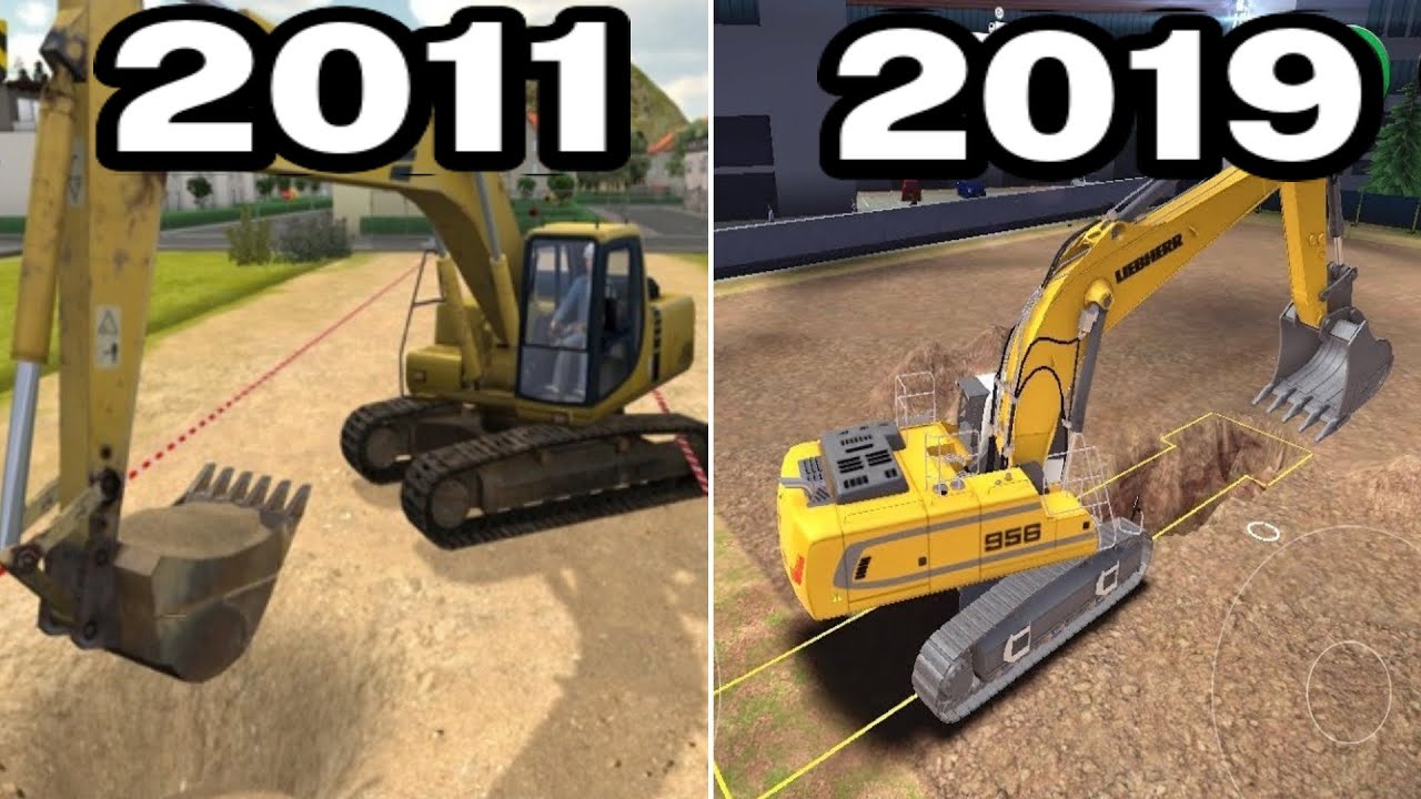 Graphical Evolution of Construction Simulator (2011-2019) 