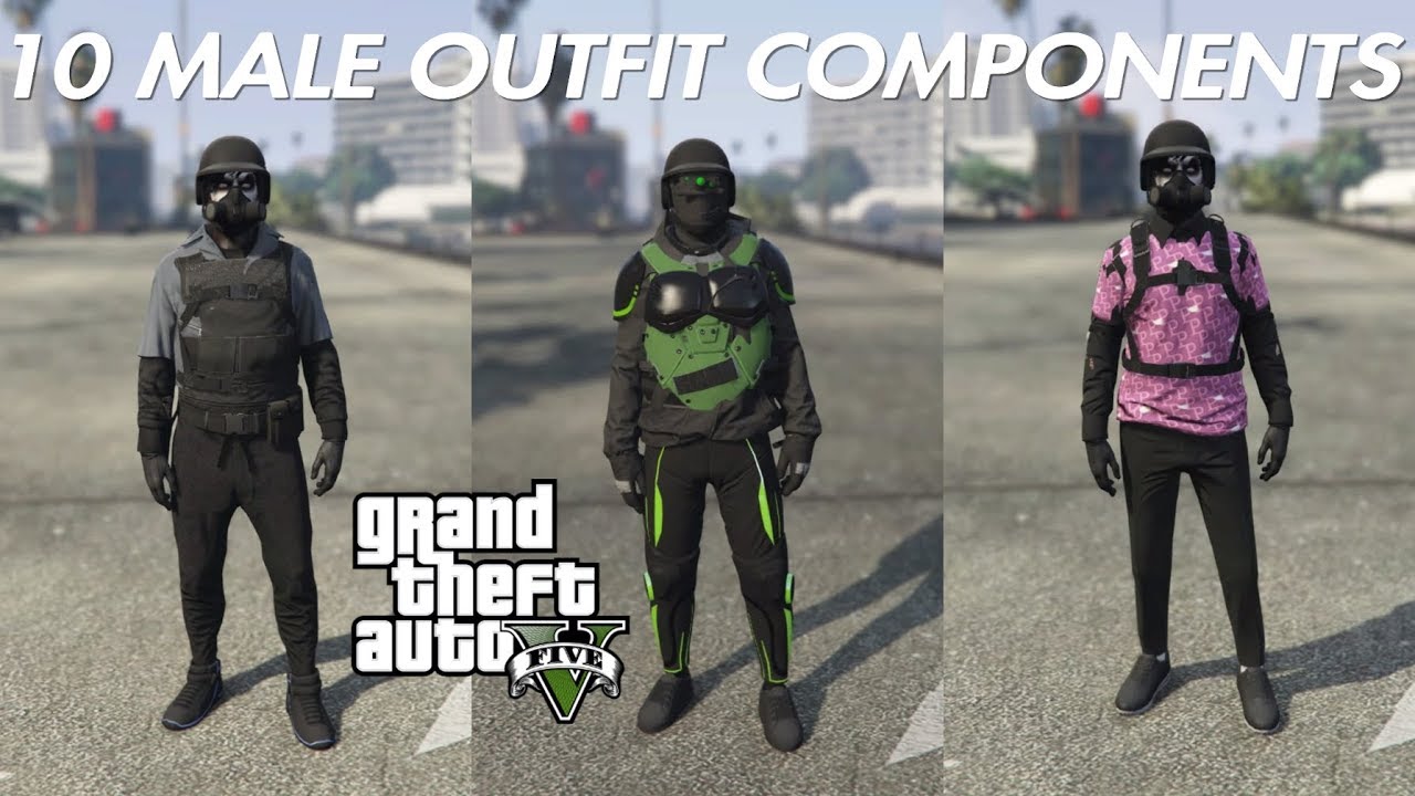 (OUTDATED MERGING COMPONENTS)GTA V ONLINE 10 MALE COMPONENTS YouTube
