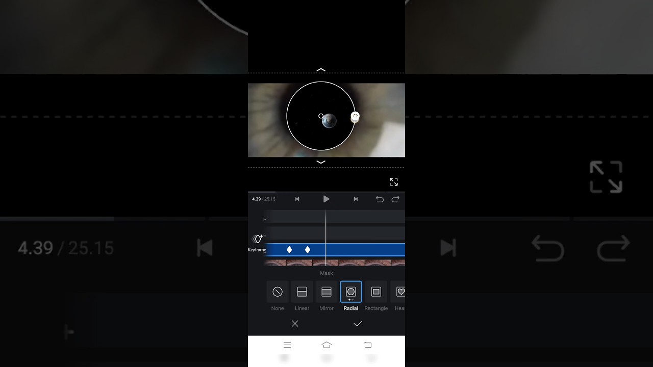 Transition Through Eye Tutorial || VN Video Editor Masking 