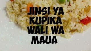 Jinsi ya kupika wali wa maua au mbogamboga/ how to make vegetable rice.