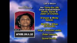Mathurine John–Jn Louis ~ Long Obituary