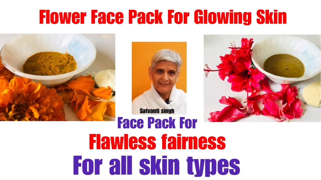 DIY flower pack for glowing skin,How to make flower face pack,flower face pack for beautiful