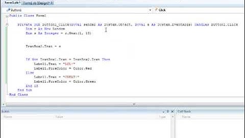 Visual Basic 2008, 2010 - Using Random events