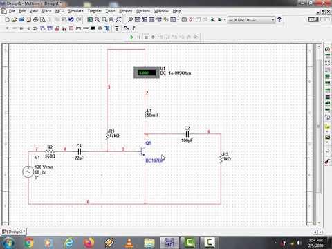 SIMULATION OF CLASS A POWER AMPLIFIER USING MULTISIM - YouTube
