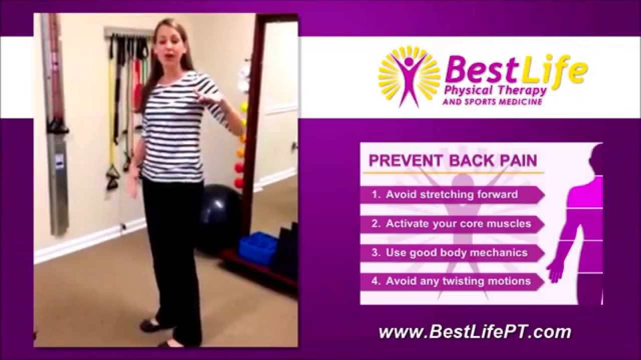 Best Life Physical Therapy Presents Body Mechanics and Back Pain YouTube