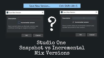 Studio One How to Use Save New Version