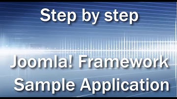 Step by Step: Joomla Framework Sample App Installation