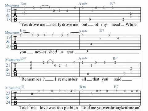 Cry me a River solo guitar Tab - YouTube