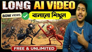 Long AI Ant Colony survival battle video Kivabe Banabo (Full Course 2026)✅|How to make long AI video