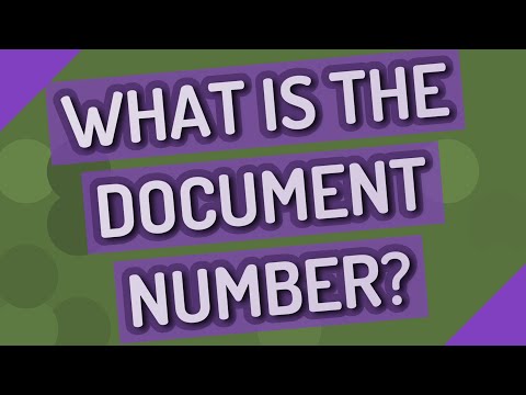 Video: Vad är förnumrerade dokument?