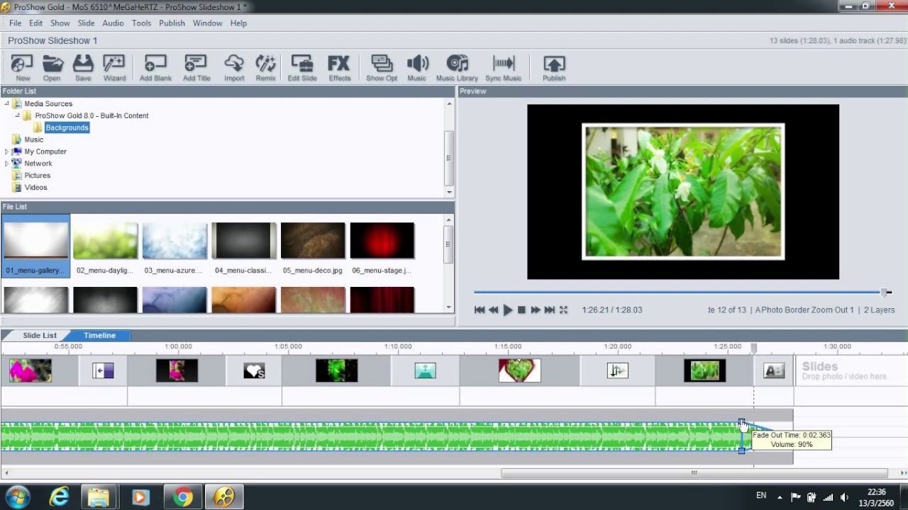 สอนเพิ่มเสียงดนตรีให้กับภาพสไลด์ด้วยโปรแกรม Proshow Gold - Youtube
