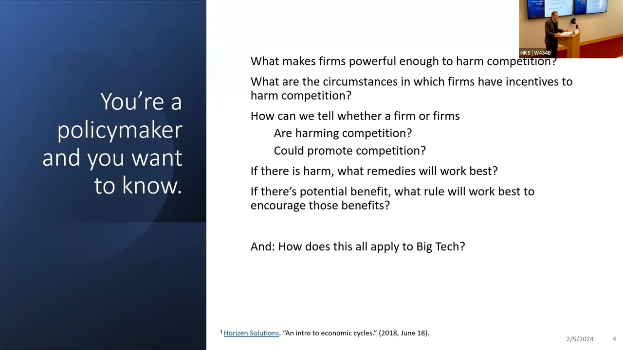 Competition, Concentration and Big Tech: Public Policy for the 2020s