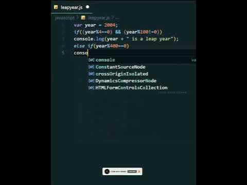 leap year in JavaScript program | JavaScript #coding #javascript #js ...