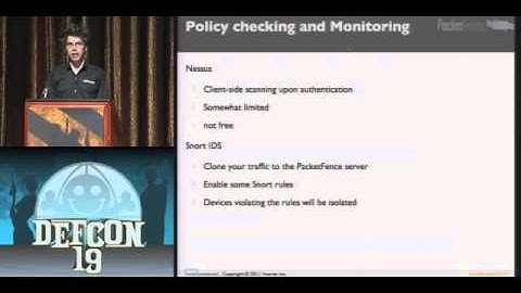 DEFCON 19 (2011) - PacketFence, the Open Source NAC: What we