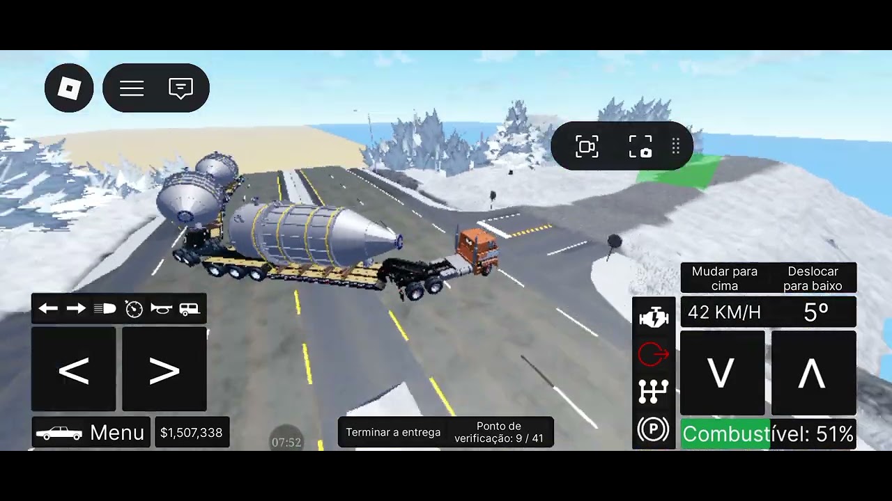 Vida de caminhoneiro. Meu novo caminhão não teve força suficiente. (Épico fora da estrada Roblox)