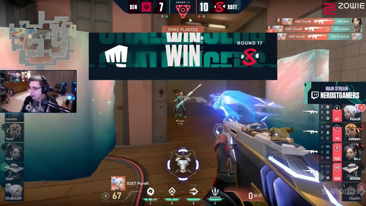 Shroud reacts XSET PureR 4K