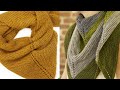 شال تريكو مثلث . Triangle scarf أتمنى أشتراككم بالقناة ولايك وشير