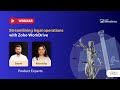 Streamlining legal operations with Zoho WorkDrive | Webinar Recording