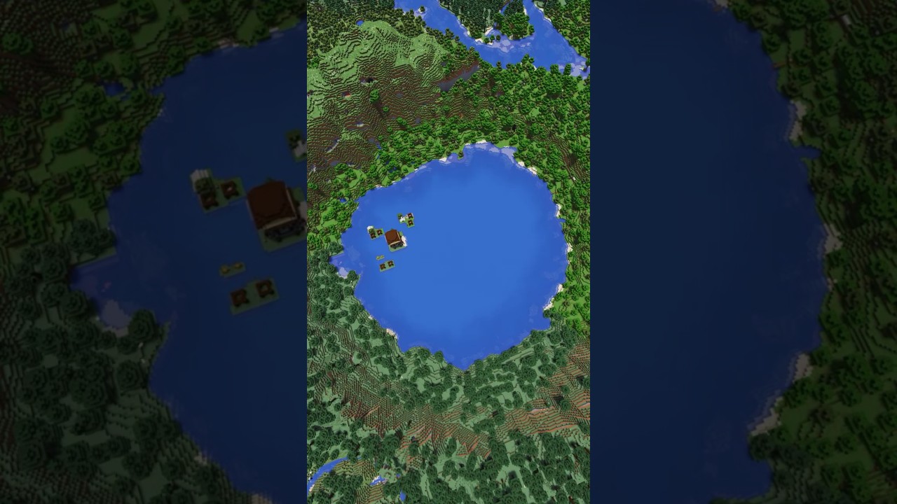 I Found a Floating Pillager Outpost Lake Minecraft Seed!