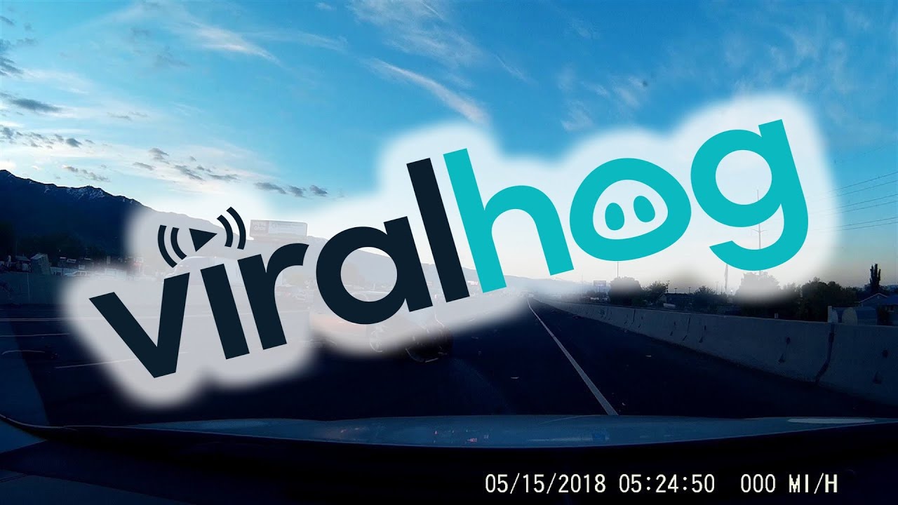 Car Crashes into Truck During High Speed Pursuit || ViralHog - YouTube