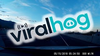 Car Crashes into Truck During High Speed Pursuit || ViralHog